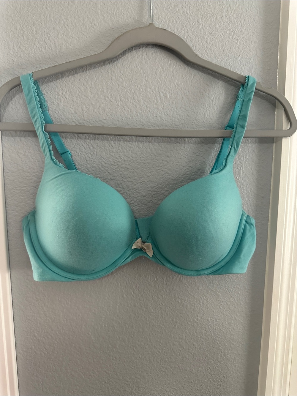 Tiffany Blue Padded Underwire Bra with Bow VS PINK